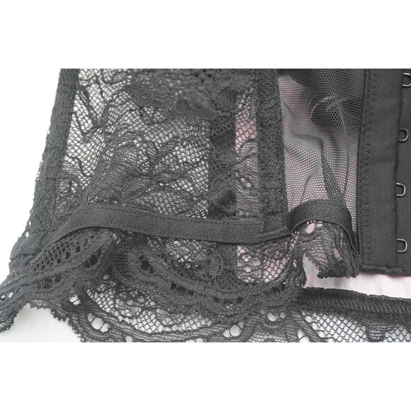 Victoria Secret Very Sexy Corset Red Plaid Black Lace Push-Up Lingerie Bra 32C - Picture 5 of 7